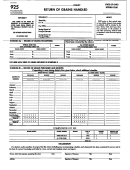 Tax Form 925 - Return Of Grains Handled - Ohio Department Of Taxation