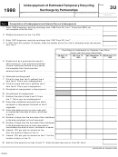 Fillable Form 3u - Underpayment Of Estimated Temporary Recycling Surcharge By Partnerships - 1998 Printable pdf