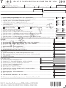 Form 41s Draft - Idaho S Corporation Income Tax Return, Form Id K-1 - Partner's, Shareholder's, Or Beneficiary's Share Of Idaho Adjustments, Credits, Etc. - 2011