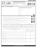 Fillable Form Ct-12s - Tax Return For Split-Interest Trusts - 2013 Printable pdf