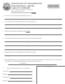 Form 252 - Certificate Of Organization Professional Limited Liability Company