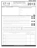 Fillable Form Ct-12 - Tax Return For Oregon Charities - 2013 Printable pdf
