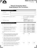 Pbgc Form 601 - Distress Termination Notice Single-Employer Plan Termination Printable pdf