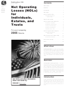 Publication 536 - Net Operating Losses (nols) For Individuals, Estates, And Trusts - 2005