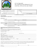 Soil Erosion And Sedimantation Control Application And Permit - City Of Walker