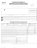 Form Op-284q Quarterly Schedule K - Schedule For Connecticut Vendors To Report New York State And Local Sales And Use Tax Printable pdf