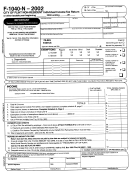 Form F-1040-n -city Of Flint Non-resident Individual Income Tax Return - 2002