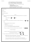 Form Wyo-790 - Out Of State Employer Questionnaire - Wyoming Department Of Workforce Services
