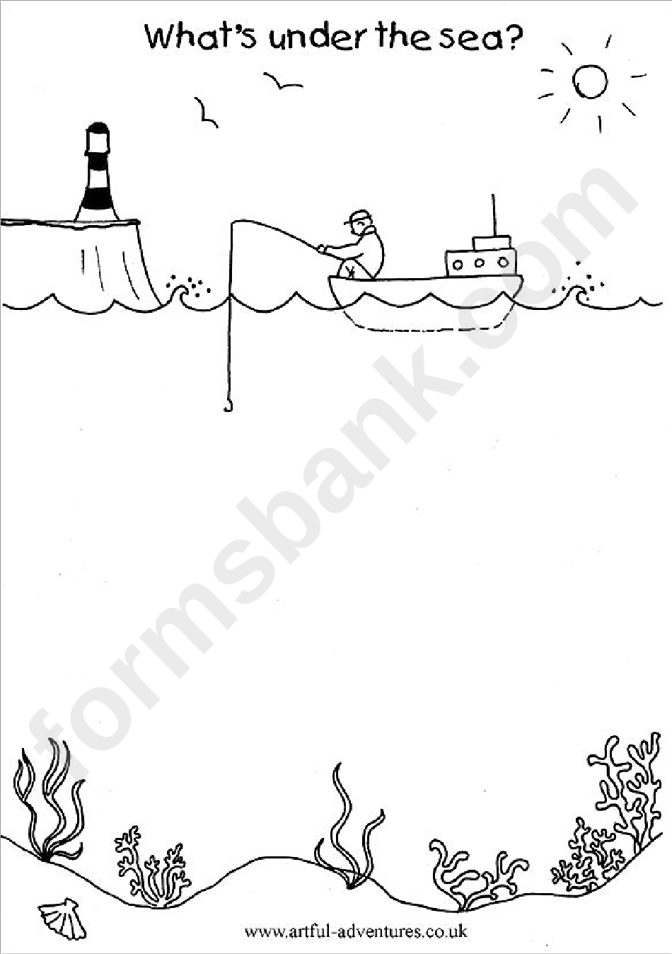 Under The Sea Coloring Sheet