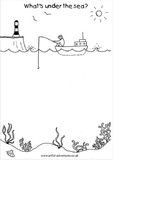 Under The Sea Coloring Sheet Printable pdf