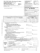 Income Tax Return Form - City Of North Canton - 2011