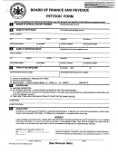 Form Bfr-003 - Board Of Finance And Revenue Petition Form