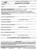 Form 12661 - Disputed Issue Verification - 2000