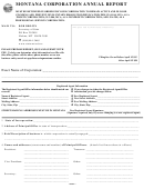 Montana Corporation Annual Report Form