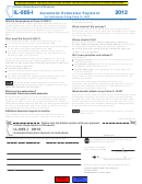 Form Il-505-i - Automatic Extension Payment - 2012