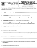 Combined Certificate Of Limited Partnership And Statement Of Qualification Of Limited Liability Limited Partnership - Iowa Secretary Of State Printable pdf