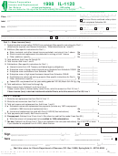 Fillable Form Il-1120 - Illinois Corporation Income And Replacement Tax Return - Il Department Of Revenue - 1998 Printable pdf