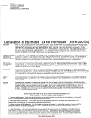 Form 200-es) - Declaration Of Estimated Tax For Individuals