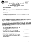 Form Msa-p - Penalty Calculation For Self-administered Individual Accounts - Montana Department Of Revenue
