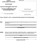 Form Mllp-3 - Change Of Registered Agent Onl Y Or Change Of Registered Agent And Registered Office Printable pdf
