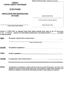 Application For Registration Of Name - Maine Secretary Of State