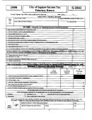 Form S-1041 - City Of Saginaw Income Tax Fiduciary Return - 1999 Printable pdf