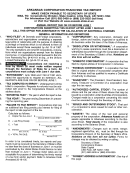 Arkansas Corporation Franchise Tax Report Instructions