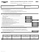 Arizona Form 308-i - Credit For Increased Research Activities - Individuals - 2002