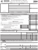 Form 41 - Fiduciary Income Tax Return - Alabama Department Of Revenue - 2004