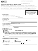 Form De 4453 - Application For Transfer Of Reserve Account