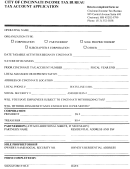 City Of Cincinnati Income Tax Bureau Tax Account Application