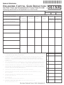 Fillable Form 561nr - Oklahoma Capital Gain Deduction - 2010 Printable pdf