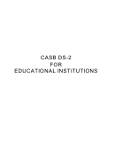 Form Casb Ds-2 - Cost Accounting Standards Board Disclosure Statement For Educational Institutions - United States Department Of Defense