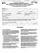 Form St-119.5 - Exempt Organization Certificate For Hotel Or Motel Occupancy By Representatives Of Veterans' Organizations - New York