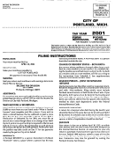 Form P1040 - Individual Return For Resident And Non-Resident - City Of Portland, Michigan - 2001 Printable pdf