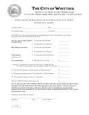 The City Of Whittler Passenger Business Transportation Tax (ptbt) Reporting Form - 2010