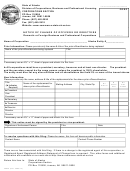 Form 08-636 - Notice Of Change Of Officers Or Directors