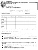 Form 08-460 - Certificate Of Election To Dissolve