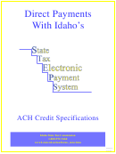 Direct Payment Ach Credit Authorization Fo
