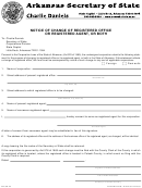 Notice Of Change Of Registered Office Of Registered Agent, Or Both - Arkansas Secretary Of State