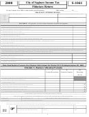 Form S-1041 - City Of Saginaw Income Tax Fiduciary Return - 2000