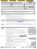 Fillable Form 540 2ez - California Resident Income Tax Return - 2011 Printable pdf