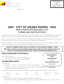 Employer's Withholding Tax Forms And Instructions - City Of Grand Rapids - 2004
