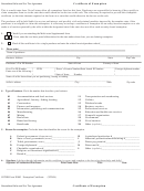 Form F0003 - Certificate Of Exemption
