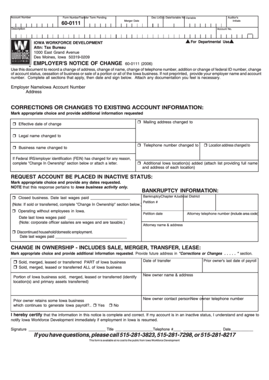 Form 60-0111 - Employer