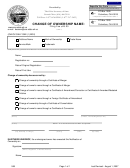 Fillable Form 558 - Change Of Ownership Name - Ohio Secretary Of State Printable pdf