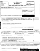 Form Ir - Income Tax Return - City Of Fairfield, 2000 Printable pdf