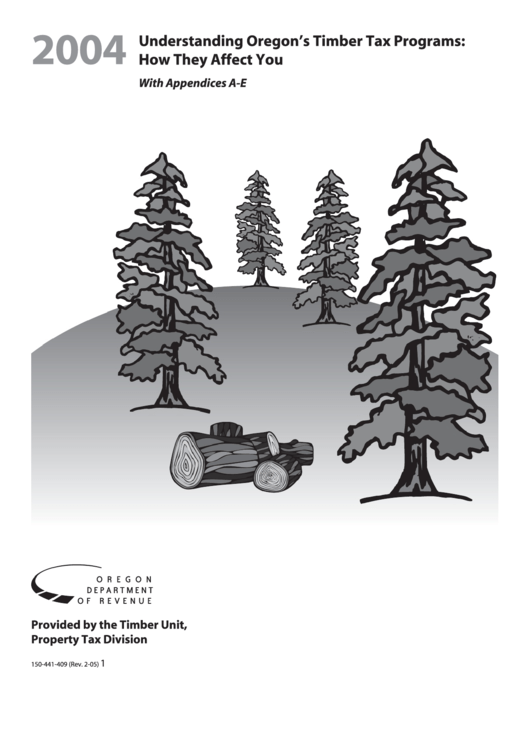 Form 201 Fp - Forest Products Harvest Tax Return Sample (2004) - Oregon Department Of Revenue Printable pdf
