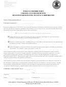 Form Dr 1286 - Tobacco Distributor's Certificate For Exemption Msa/non-participating Manufacturer Brands