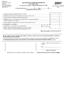 Form Di-01 - Declaration Of Estimated Income Tax - City Of Kent, Ohio - 2001